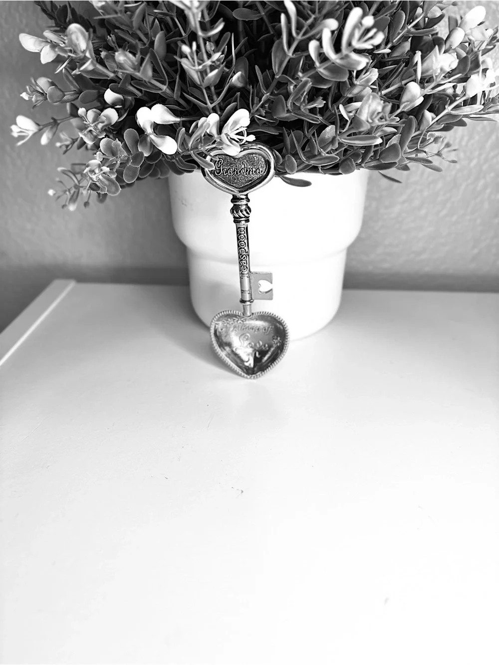 Grandma Key Teaspoon – Silver-Tone Heart Decorative Spoon